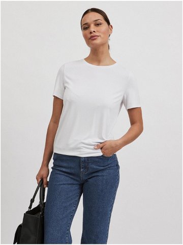 Bílé basic tričko VILA Modala