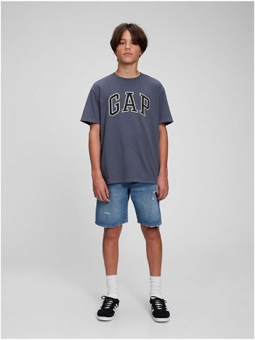 Modré klučičí tričko Teen organic logo GAP GAP