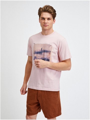 Růžové pánské tričko GAP & T Campbell organic GAP