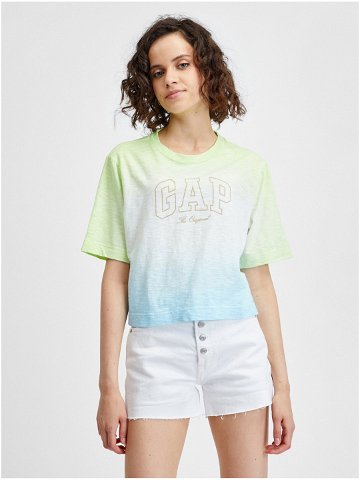Modro-zelené dámské tričko s logem GAP