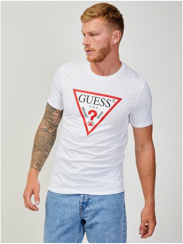 Bílé pánské tričko Guess