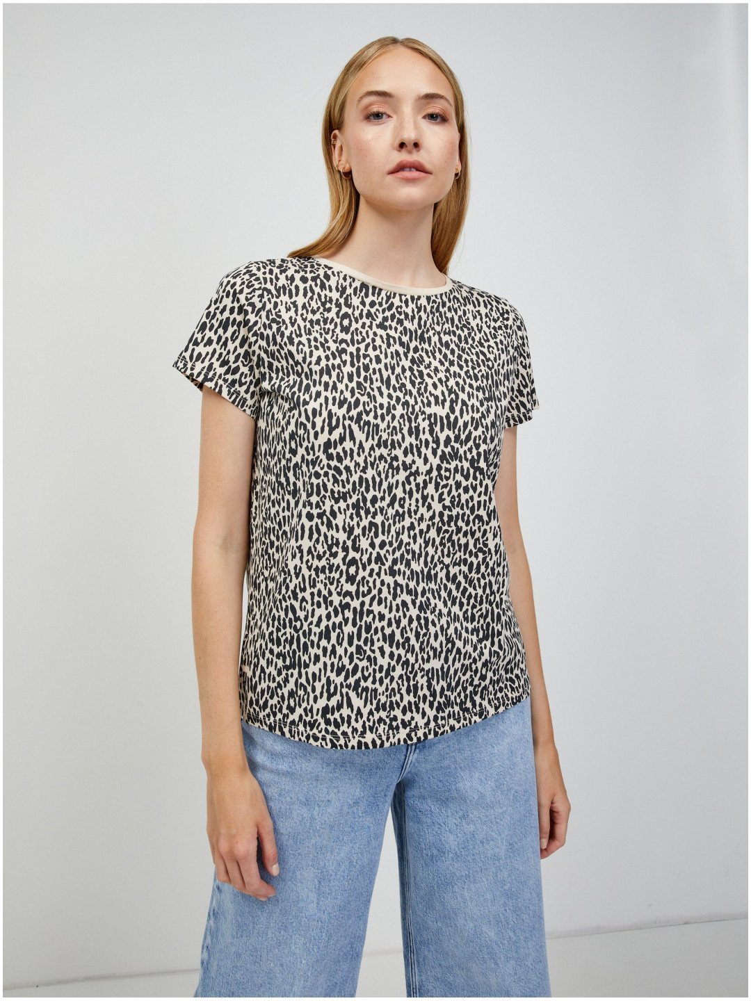 Béžové tričko se zvířecím vzorem ORSAY