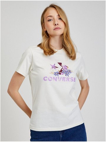 Krémové dámské tričko Converse