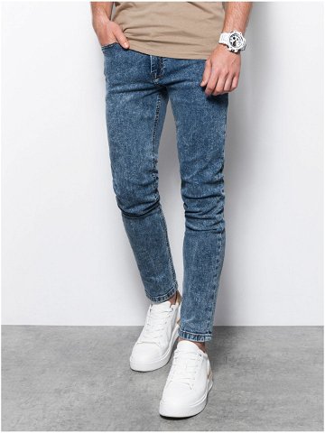 Modré pánské skinny fit džíny Ombre Clothing P1062