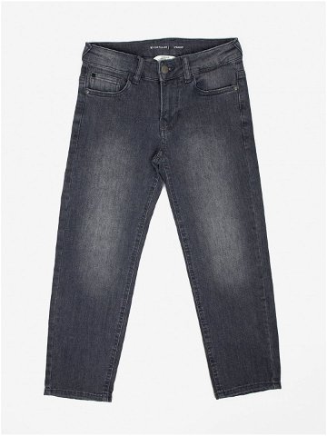 Tmavě šedé klučičí straight fit džíny Tom Tailor