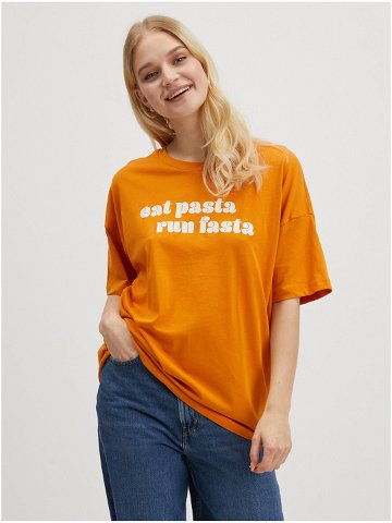 Oranžové dámské oversize tričko Noisy May Ida