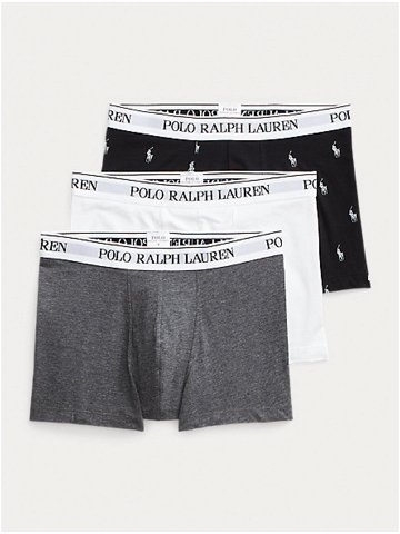 Sada tří pánských boxerek v černé bílé a šedé barvě POLO Ralph Lauren