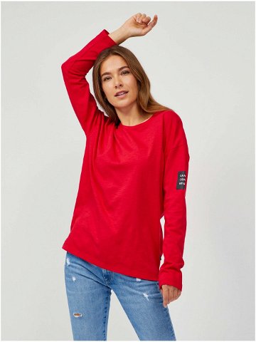 Červené dámské tričko s dlouhým rukávem SAM 73 Ariasa