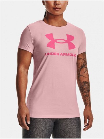 Růžové sportovní tričko Under Armour UA W SPORTSTYLE LOGO SS