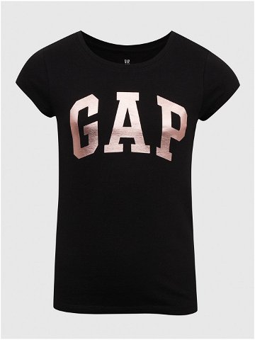 Černé holčičí tričko s logem GAP