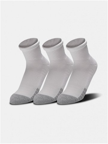 Sada tří párů sportovních ponožek v bílé barvě Under Armour Heatgear
