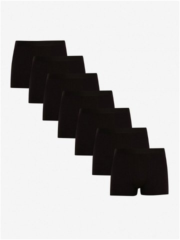 Sada sedmi pánských boxerek v černé barvě Nedeto