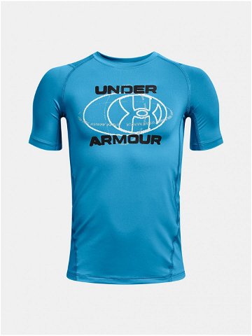 Modré klučičí sportovní tričko Under Armour UA HG Armour Novelty SS