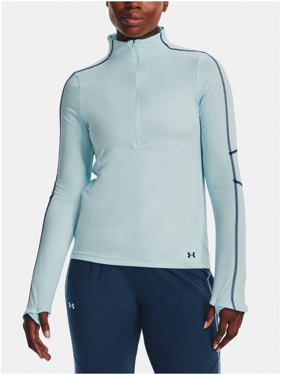 Světle modré dámské sportovní tričko se stojáčkem Under Armour UA Train CW 1 2 Zip