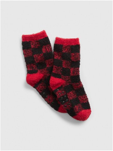 Červené dětské kostkované ponožky GAP