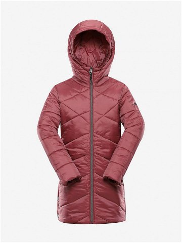 Tmavě růžový holčičí zimní prošívaný kabát ALPINE PRO TABAELO