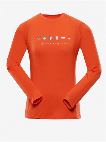 Oranžové dámské rychleschnoucí tričko ALPINE PRO AMADA