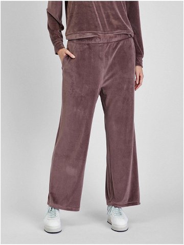 Hnědé dámské velurové kalhoty GAP