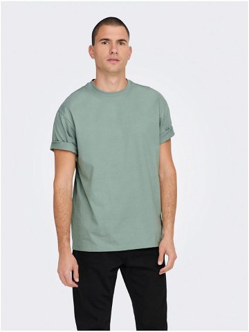 Zelené pánské basic tričko ONLY & SONS Fred