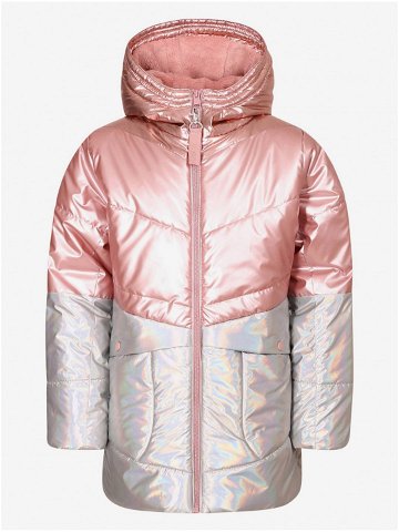 Šedo-růžový holčičí kabát NAX FEREGO