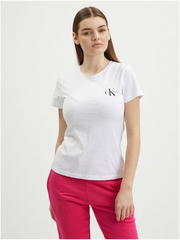 Sada dvou dámských triček v bílé barvě Calvin Klein Jeans
