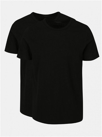 Sada dvou černých pánských triček s krátkým rukávem Jack & Jones Basic