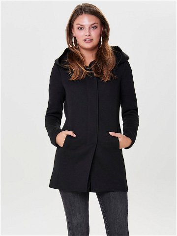 Černý dámský lehký kabát s kapucí ONLY Sedona