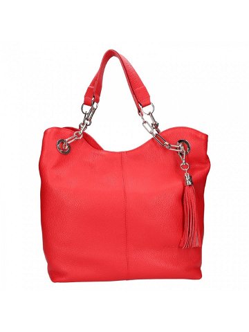 Dámská kožená kabelka Facebag Sofia – červená
