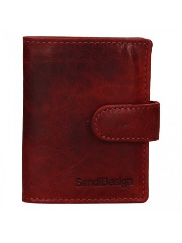 Pánská kožená peněženka SendiDesign Klonnt – červená