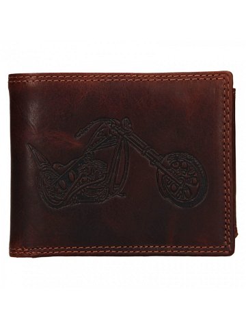 Pánská kožená peněženka SendiDesign Moto – hnědá