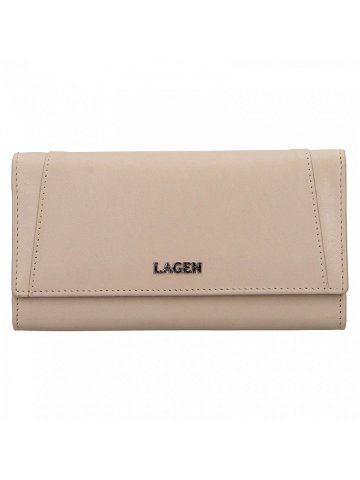 Dámská kožená peněženka Lagen Carlas – krémová