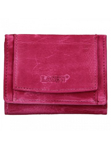 Dámská kožená slim peněženka Lagen Déborah – růžová