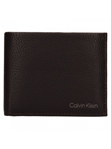 Pánská kožená peněženka Calvin Klein Delne – tmavě hnědá