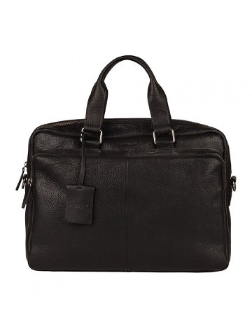 Pánská kožená taška na notebook Burkely Workbag – černá