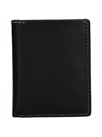 Pánská kožená slim peněženka Lagen Revo – černá