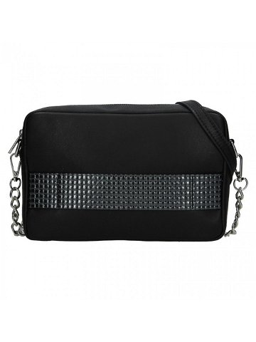 Trendy dámská kožená crossbody kabelka Facebag Ninas – černo-stříbrná