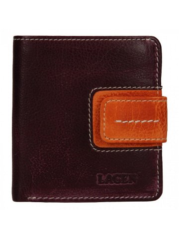 Dámská kožená peněženka Lagen Celesta – fialovo-oranžová