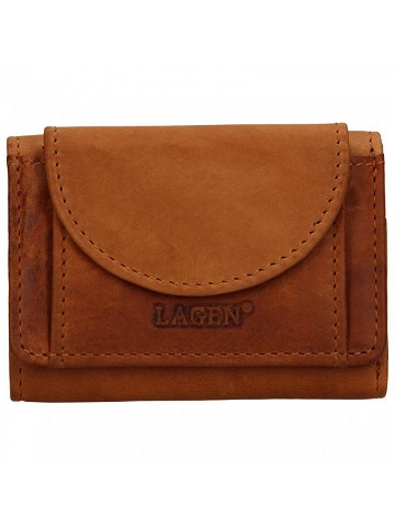 Dámská kožená slim peněženka Lagen Simena – hnědá