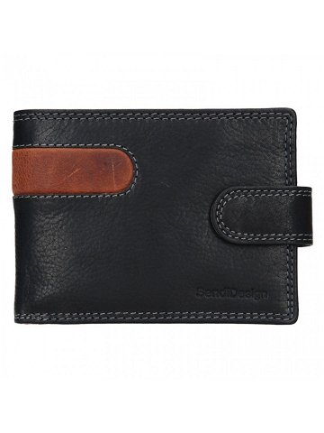 Pánská kožená peněženka SendiDesign Martin – černo-hnědá