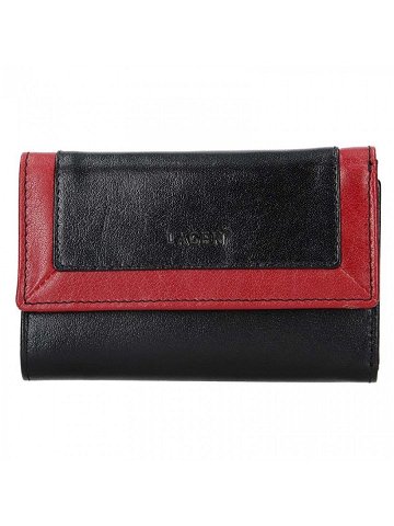 Dámská kožená peněženka Lagen Gina – černo-červená
