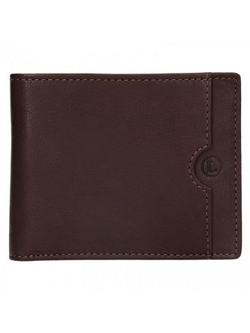 Pánská kožená slim peněženka Lagen Olha – tmavě hnědá