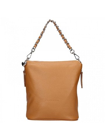 Dámská kožená kabelka Facebag Marta – světle hnědá