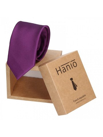 Pánská hedvábná kravata Hanio Jacob – fialová
