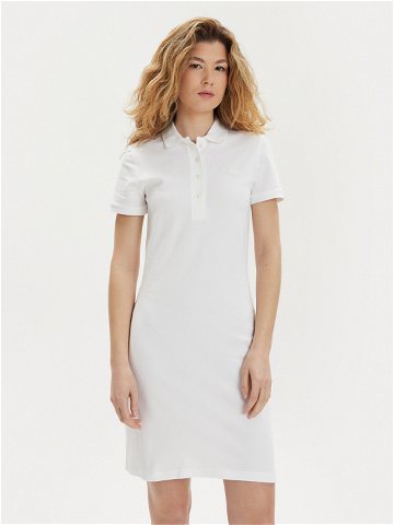 Lacoste Každodenní šaty EF5473 Bílá Slim Fit