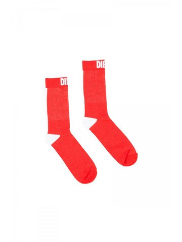 Ponožky diesel skm-ray socks červená l