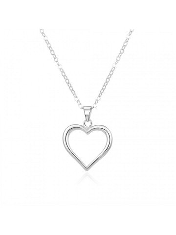 Beneto Romantický stříbrný náhrdelník AGS1013 47 řetízek přívěsek