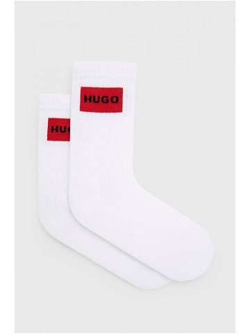 Ponožky HUGO dámské bílá barva 50468187