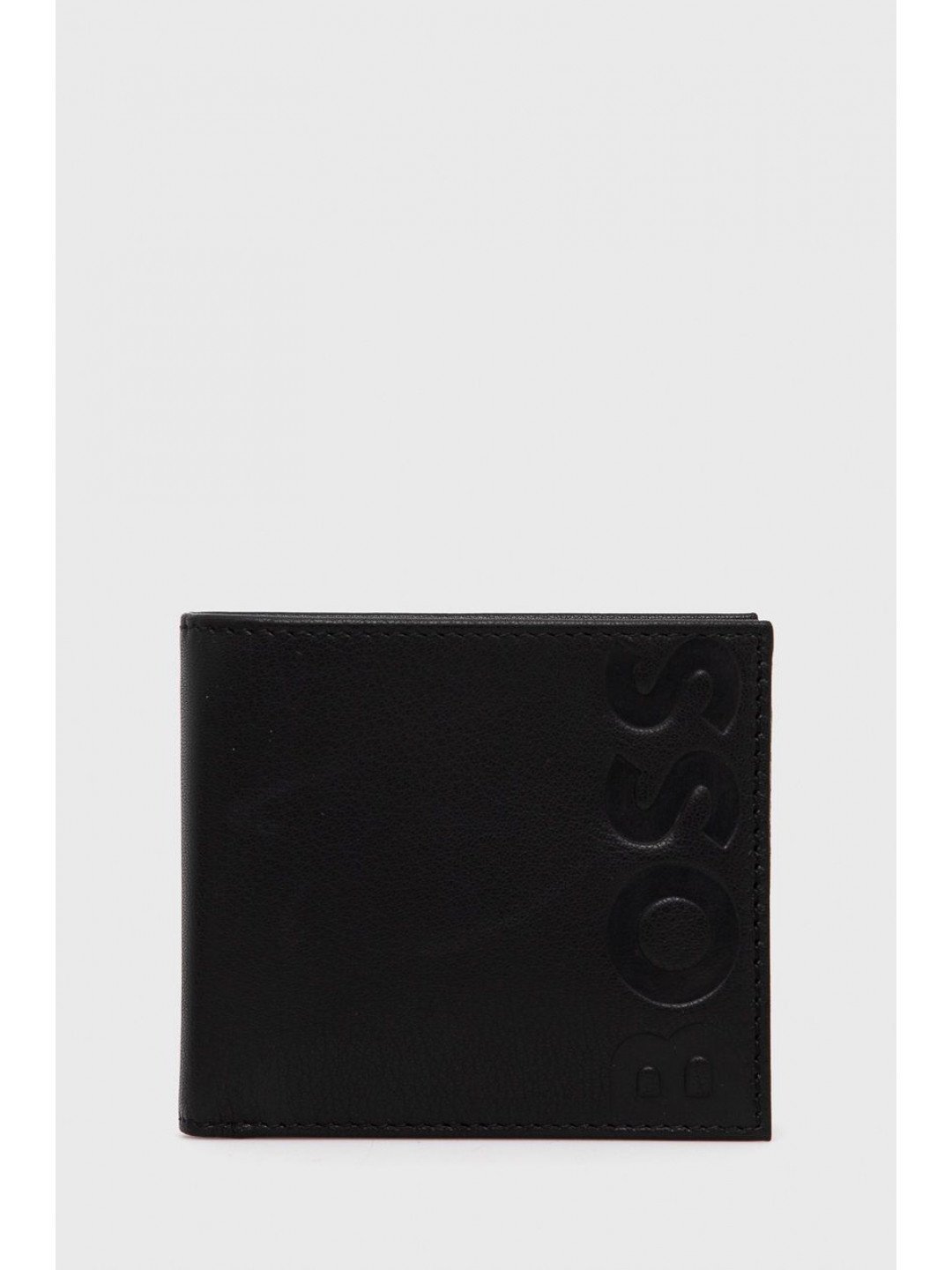 Kožená peněženka BOSS černá barva 50470802