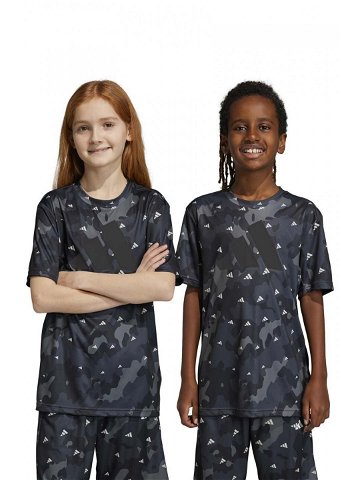 Dětské tričko adidas U TR-ES AOP T šedá barva