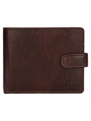 Pánská kožená peněženka Lagen Ivan – tmavě hnědá